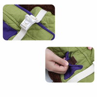 Combinaison pour chien, hiver, matelassée, intégrale, avec col en polaire et anneau pour laisse, combinaison chaude pour chien, tailles S-2XL
