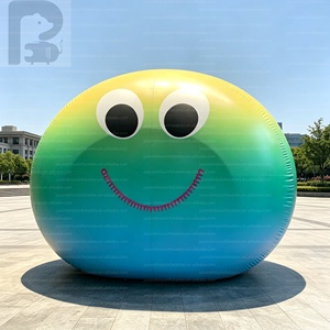 Ballon publicitaire gonflable géant ovale de 2,5 m avec logo personnalisé, visage souriant, pour centre commercial, événement extérieur, marque, vente au détail - Product Image 4