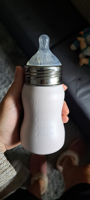Bouteille pour bébé personnalisée de 240 ml, anti-colique, 8 oz, bouteille avec revêtement en poudre, sans BPA, bouteille d'eau multifonctionnelle pour enfants