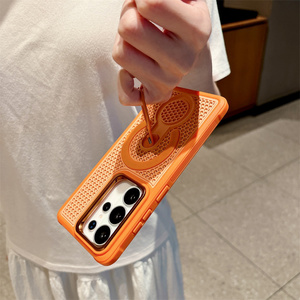 Honeycomb Cooling Magnetic holder Ring Phone case for Samsung S26 ultra S25 S24 FE Series Breathable stand Mesh Back Cover New - Product Image 6