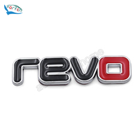 Logo de voiture en plastique ABS noir brillant personnalisé de pièces d'auto autocollant 3D autocollant plaque signalétique insigne d'emblème de voiture pour Hilux Revo