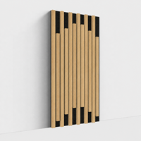 Mur en bois MDF écologique décoratif, NRC 0.8, réduction du bruit, design moderne pour hôtel, appartement, chambre, salon, école, modèle 3D