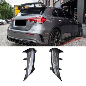 ดิฟฟิวเซอร์กันชนหลังคาร์บอนไฟเบอร์  ครีบข้าง  คานาร์ด  ทริม  สปลิตเตอร์  สปอยเลอร์ สำหรับรถยนต์เมอร์เซเดสเบนซ์ W177 A35 A45 A45S แฮทช์แบค - Product Image 3