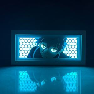 Lámpara Nocturna LED de Anime Blue Lock Seishiro Nagi, Caja de Luz Cuadrada con Diseño de Papel Recortado, Decoración para Habitación Infantil, Lámpara de Manga para Dormitorio - Product Image 3