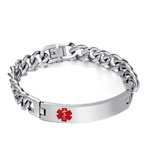 Gelang Pria Model Borgol Baja Anti Karat Lapis Emas, Tahan Air, Anti Kusam, Ukiran Klasik, Cocok untuk Hadiah Ulang Tahun, Laris Manis - Product Image 2