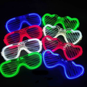 Supplies Sunglasses Christmas Light up Led Glasses Adults Cosplay Kid Luminous Halloween <b>Accessories</b> Toy Glow <b>Neon</b> <b>Party</b> Heart - Product Image 1