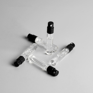 Transparent Clear 1ml 1.5ml 2.5ml <b>Perfume</b> <b>Sample</b> Tester Glass <b>Bottle</b> with Crimp Plastic Pump and Screw Cap Seal - Product Image 2