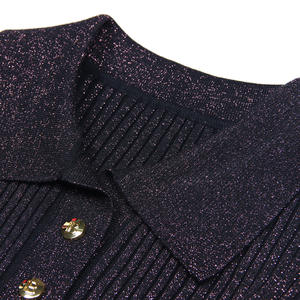 <span class=keywords><strong>Pull</strong></span> de haute qualité pour l'automne et l'hiver, nouveau modèle, manches longues, col châle, cardigan en soie brillante, tricot, veste - Product Image 2