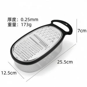 Rallador Manual Multifuncional Ovalado para Queso, Frutas y Verduras, de Acero Inoxidable y Plástico, Apto para Lavavajillas, Nuevo Diseño, para Uso Doméstico - Product Image 6