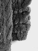 Logo personnalisé ample fourrure hommes sweat à capuche tricoté sweat à capuche avec cordon de serrage avec poche fermeture éclair veste automne hiver sweat-shirt