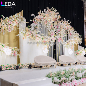 LEDA Modern Custom Wedding Backdrop White Structure Event Background Panel for Wedding Activities - Product Image 2