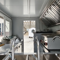Chariot de restauration mobile extérieur personnalisé pour hot-dogs, tacos, barbecue et snacks