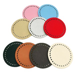 12cm <span class=keywords><strong>Round</strong></span> PU Leather Handbag Sem Rebites Bottom Shaper Knitting Crochet Bags Cushion Base Handbag DIY Shoulder Bags Acessórios - Product Image 2