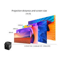 Projecteur portable intelligent Android U70Pro Mini WiFi 3D 4K DLP LED pour extérieur et camping, alimenté par batterie, 650 lumens intégrés