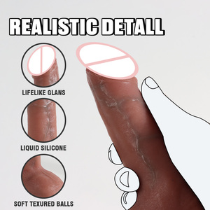 Juguete sexual de silicona con control remoto, ventosa, vibradores de pene de empuje elástico, consolador con venas, Juguetes sexuales para mujer - Product Image 2