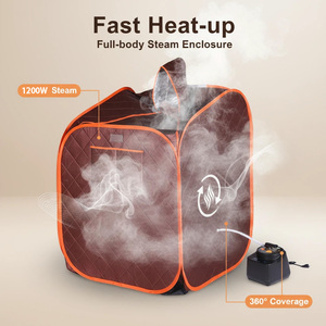 Mini <span class=keywords><strong>sauna</strong></span> portátil de vapor caliente para una persona, para uso doméstico en el <span class=keywords><strong>baño</strong></span>, equipo de spa relajante de medio cuerpo, tipo tienda desplegable. - Product Image 3