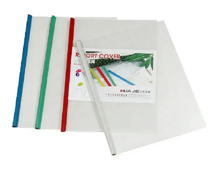 A4 Size CLEAR PP Report Files Cover Plastic Documents Folders With Sliding Bar