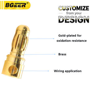 Conectores Macho e Fêmea de 3.5mm com Plugue <span class=keywords><strong>Banana</strong></span> Banhado a Ouro em Cobre Soldado para Modelos de Controladores de Voo - Product Image 2