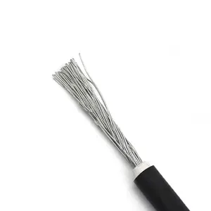 H1Z2Z2-K PV1-F UL4703 TUV 1.5/1.0kv Tinned Copper 2.5mm 4mm 6mm 10mm 16mm DC XLPE PV Wire Cable Solar Wire Cable For Solar Panel
