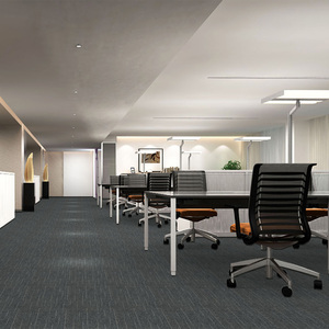 Modern Low Pile Polypropylene Wall-to-Wall <b>Carpet</b> for Office Commercial Use Anti-Slip Solid Color Rectangle Tufted - Product Image 1