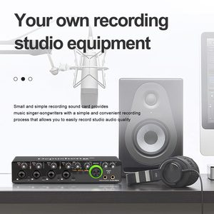 Mini 4 in 2 Out 24Bit 192 kHz Mixer DJ Console <strong>Recording</strong> USB Sound Card for Podcasting Studio Musical <strong>Instrument</strong> - Product Image 3