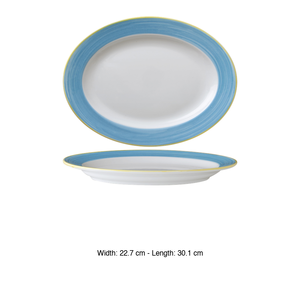 จานเสิร์ฟคาลิปโซ่ เซเลสเต้ 30.1 × 22.7 ซม. รุ่นโคโรน่า - Product Image 3