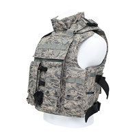 Gilet de protection tactique VANDA Digital Tiger Stripe avec col montant rembourré et système de rangement intégré à 4 poches