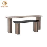 Ensemble de tables basses ensemble de tables basses haut de gamme en marbre meubles de salon de haute qualité pour villa et appartement
