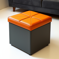 B2 Bailey Pouf Antique Style Européen Tissu Banc Tabouret Drapeau Sac Plateau En Cuir Boucle Chaise avec Ottoman Moderne