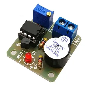 12V LM358 Accumulatore Suono Luce Modulo di Controllo di Allarme Buzzer Impedire Sopra Scarico