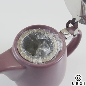Théière en porcelaine violette mate avec couvercle à charnière en acier inoxydable, théière en céramique moderne pour <span class=keywords><strong>la</strong></span> maison, <span class=keywords><strong>la</strong></span> cuisine, le bureau, l'hôtel, <span class=keywords><strong>la</strong></span> table, cadeau - Product Image 2