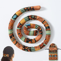 Coloré nouveau Design spirale serrure cheveux cravate pliable Dreadlock accessoire avec sac de rangement