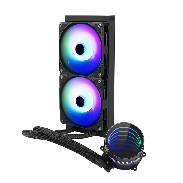 Desktop Computer Infinite Mirror Effect Liquid Cpu Cooler 240MM ARGB Water Cooling LS240