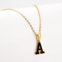 <strong>Best</strong> <strong>Selling</strong> Simple Exquisite Stainless Steel Black <strong>Letter</strong> <strong>Necklace</strong> <strong>for</strong> <strong>Women</strong>