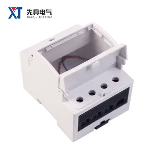 XJ-14 OEM ODM 4P Single Phase Electric Energy Meter Housing Shell Anti Flaming ABS Material For Electricity Energy Enclosure