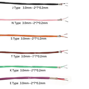 Câble de compensation industriel de précision à <span class=keywords><strong>isolation</strong></span> PTFE multibrins de type E 2*24AWG pour la mesure de température - Product Image 4