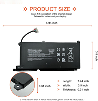 I48495-005 baterai 52.5Wh 11.55V PG03XL untuk hp Pavilion Gaming 15-DK Dk0020TX Dk0125TX Dk0132TX Dk0138TX Dk0138TX