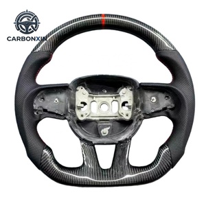 Volante de Fibra de Carbono Personalizado con Calefacción y Pantalla LED para Dodge Ram Charger Srt Challenger Hellcat (sin Airbag) - Product Image 1