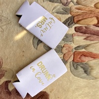 Gouden print neopreen blikjeskoeler voor feesten, bruiloften & festivals, slanke blikjeskoeler, drankenhouder, bierkoelertas