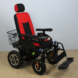 Silla de ruedas eléctrica de lujo con respaldo alto motorizada para exteriores y playa para ancianos con respaldo reclinable - Product Image 1