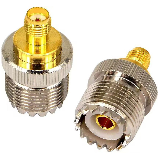 RF Coaxial UHF Connector SO239 Jack Female to SMA Jack Female Adapter