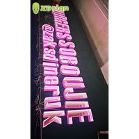 Letras de Canal LED Multicolor Personalizadas con Control Bluetooth, Resistentes al Agua IPx7, Efecto Infinito Abis, Decoración Acrílica para Exteriores