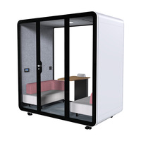 Cabine insonorisée rectangulaire pour bureau professionnel, pod insonorisant, salle insonorisée, cabine téléphonique mobile, salle de conférence, diffusion en direct