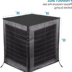 Housse de climatiseur standard 28x28x32 32x32x36 pouces en polyester noir, dessus détachable, respirante, pour usage extérieur - Product Image 3