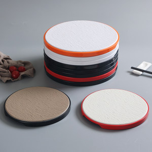 Assiette ronde en mélamine, couleur unie, assiette plate pour hôtel, service café et thé - Product Image 2