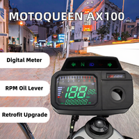 Digitaler Tachometer Kilometerzähler Drehzahlmesser Ölstandsanzeige Ersatz für Suzuki AX100 100cc Motorrad 1 Jahr Garantie