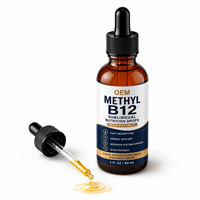 Gouttes de méthylcobalamine sous marque privée en gros, formule personnalisée OEM ODM, supplément nutritionnel sublingual, fabricant pour approvisionnement en vrac
