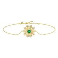 Bracelet tendance en argent sterling 925 style tournesol pour couples, idéal pour les mariages et les cadeaux