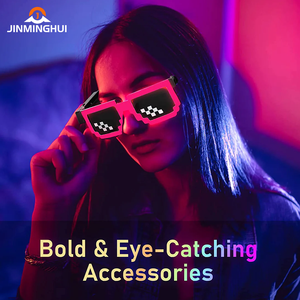 Venta al por mayor nueva atmósfera de vida nocturna accesorios bar KTV fiesta 7 colores flash LED Net celebridad gafas de sol gafas led - Product Image 5