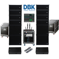Système de sonorisation Line Array actif avec deux haut-parleurs Line Array à néodyme de 8 pouces, caisson de basses amplifié de 18 pouces, 600 W, en contreplaqué de bouleau, pour DJ